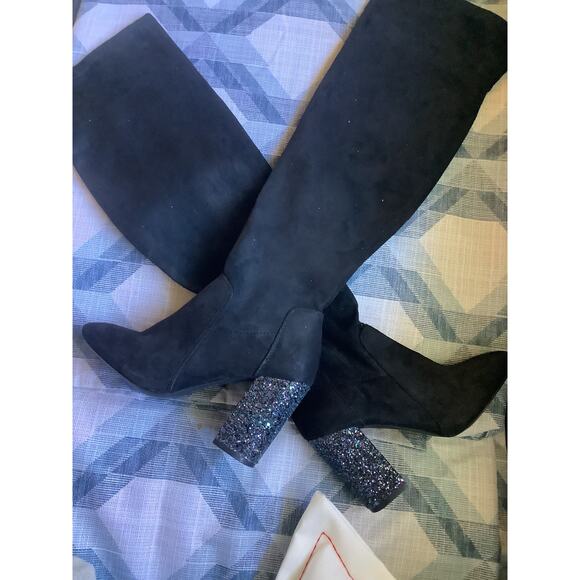 Mix No. 6 Huven Over the Knee Sparkle Heel Boot Size 6 - Picture 2 of 3